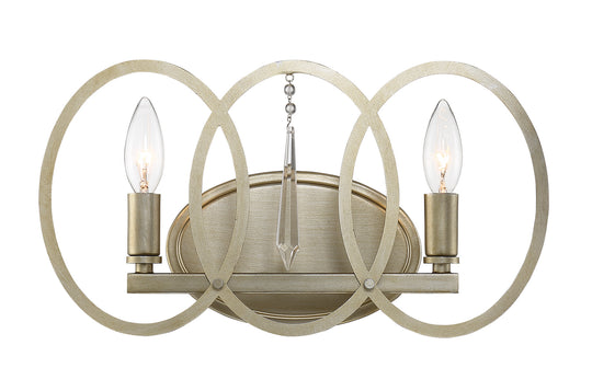 Designers Fountain - 94402-SG - Two Light Bath Bar - Hutton - Sterling Gold