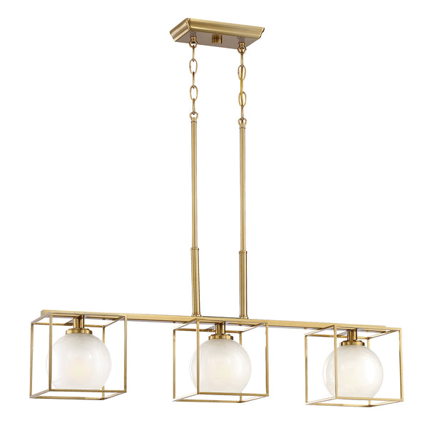 Designers Fountain - 94538-BG - Three Light Island Chandelier - Cowen - Brushed Gold