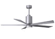 Matthews Fan Company - PA5-BN-BW-60 - 60"Ceiling Fan - Patricia - Brushed Nickel