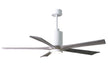 Matthews Fan Company - PA5-WH-BW-60 - 60"Ceiling Fan - Patricia - Gloss White