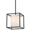 Golden - 2243-M1L BLK-MWS - One Light Mini Pendant - Manhattan - Matte Black