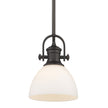 Golden - 3118-M1L RBZ-OP - One Light Mini Pendant - Hines RBZ - Rubbed Bronze