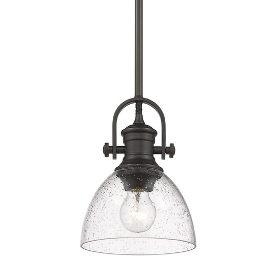 Golden - 3118-M1L RBZ-SD - One Light Mini Pendant - Hines RBZ - Rubbed Bronze
