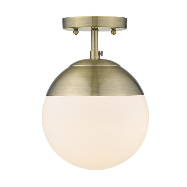 Golden - 3218-SF AB-AB - One Light Semi-Flush Mount - Dixon AB - Aged Brass