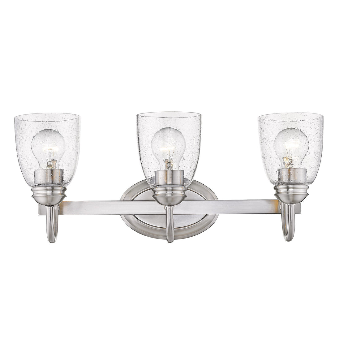 Golden - 8001-BA3 PW-SD - Three Light Bath Vanity - Parrish PW - Pewter