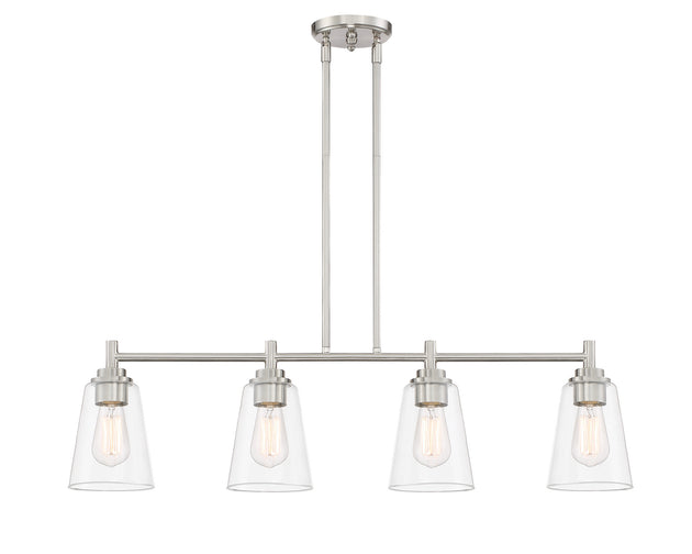 Designers Fountain - 95738-SP - Four Light Island Pendant - Westin - Satin Platinum