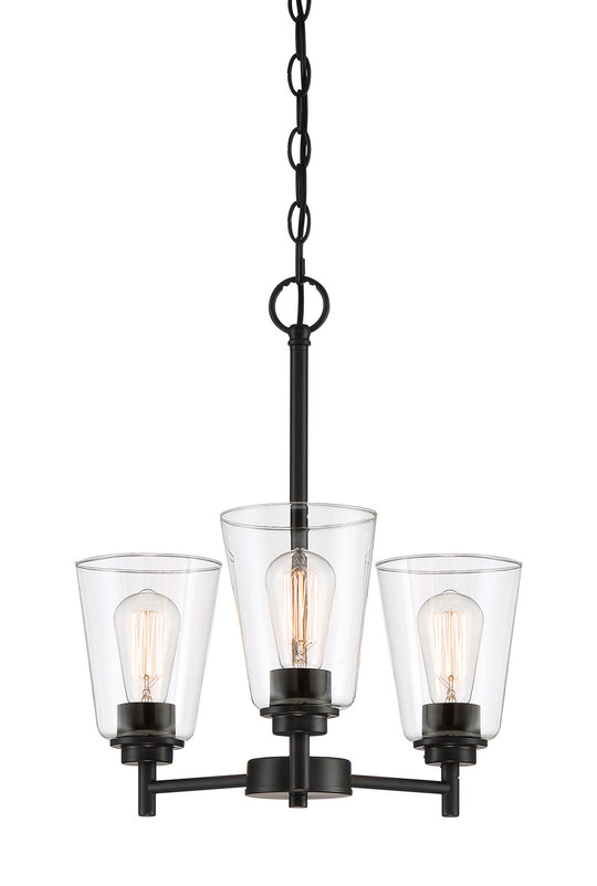 Designers Fountain - 95783-MB - Three Light Chandelier - Westin - Matte Black