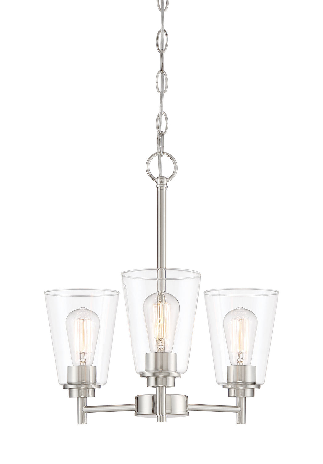 Designers Fountain - 95783-SP - Three Light Chandelier - Westin - Satin Platinum