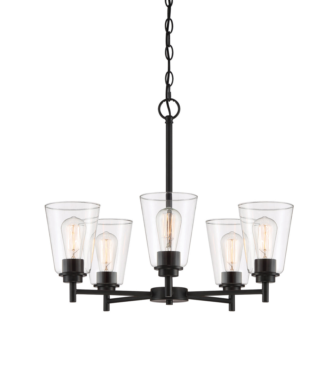 Designers Fountain - 95785-MB - Five Light Chandelier - Westin - Matte Black