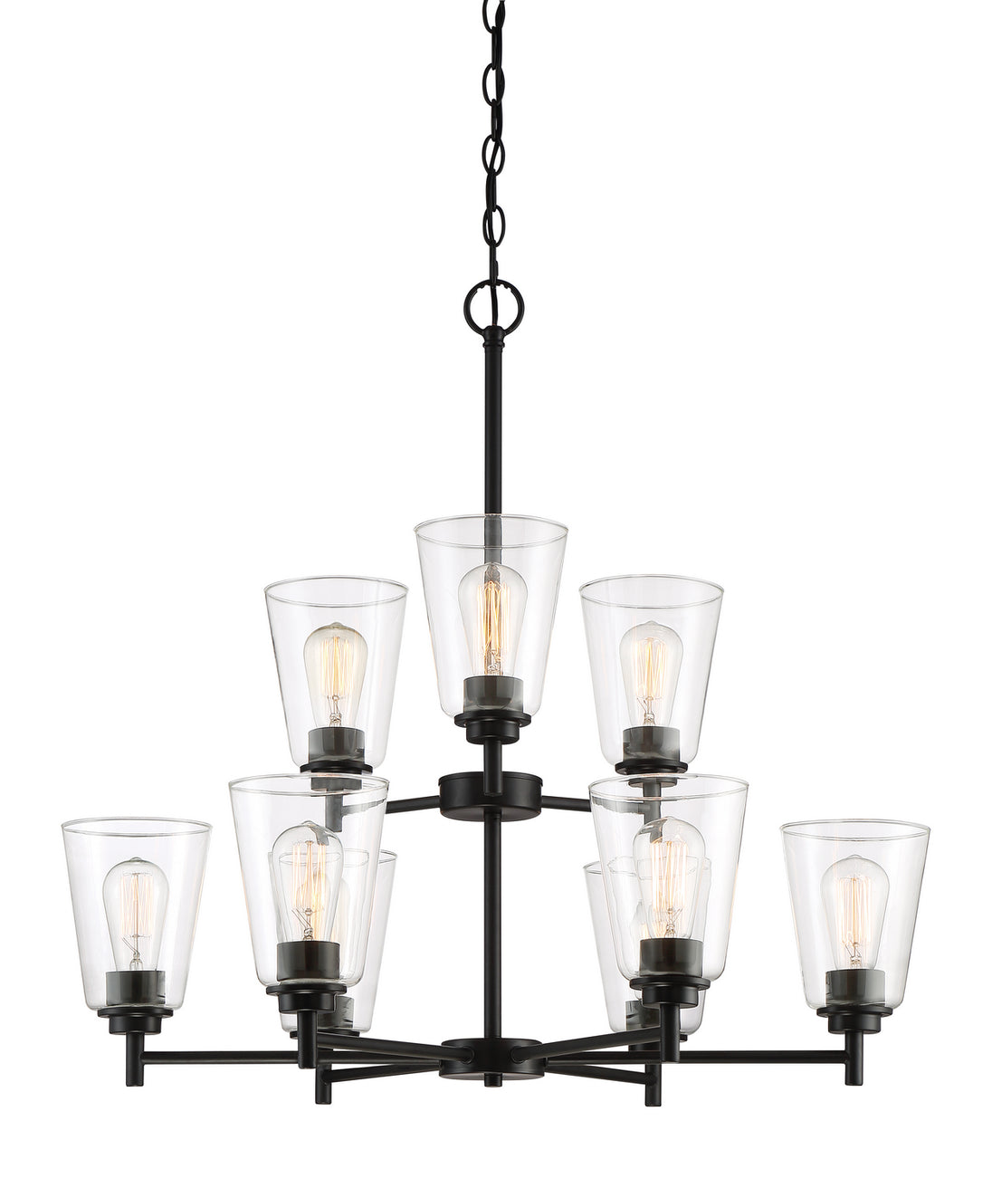 Designers Fountain - 95789-MB - Nine Light Chandelier - Westin - Matte Black