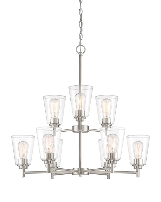 Designers Fountain - 95789-SP - Nine Light Chandelier - Westin - Satin Platinum