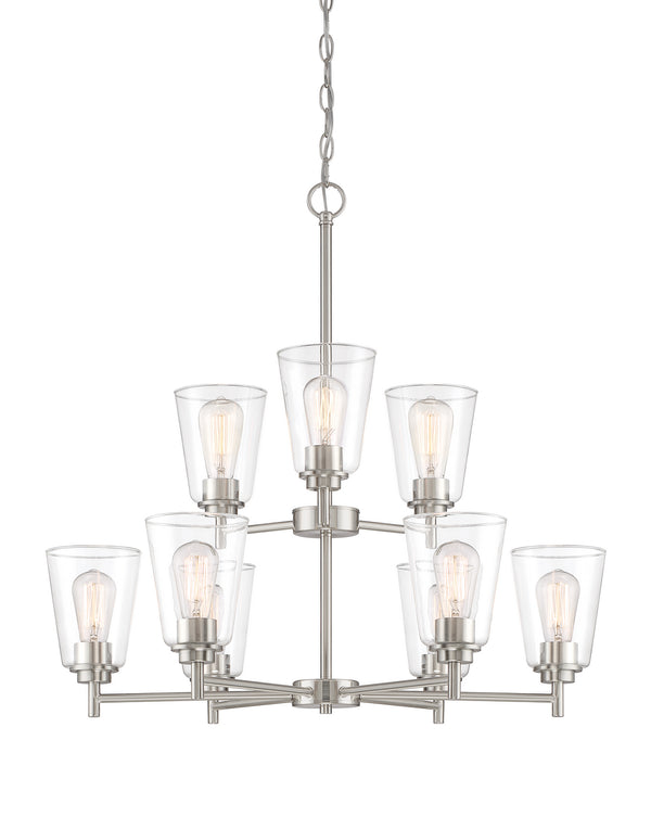 Designers Fountain - 95789-SP - Nine Light Chandelier - Westin - Satin Platinum