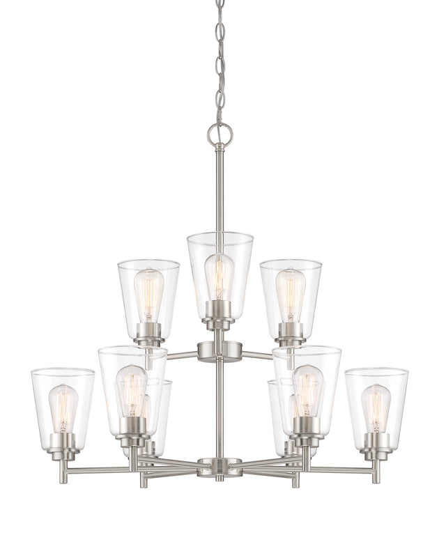 Designers Fountain - 95789-SP - Nine Light Chandelier - Westin - Satin Platinum
