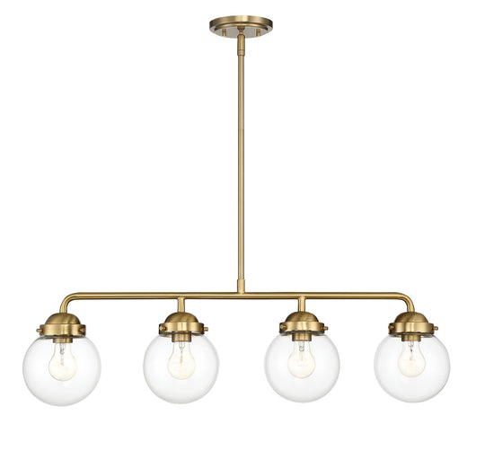 Designers Fountain - 95938-BG - Four Light Island Pendant - Knoll - Brushed Gold