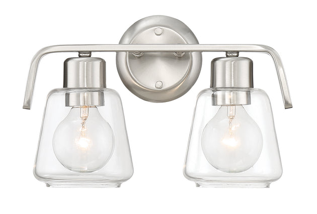 Designers Fountain - 96202-SP - Two Light Bath Bar - Riley - Satin Platinum