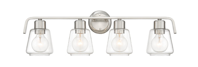 Designers Fountain - 96204-SP - Four Light Bath Bar - Riley - Satin Platinum