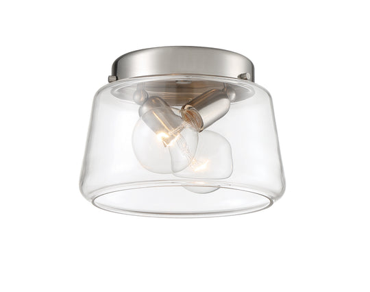 Designers Fountain - 96221-SP - Two Light Flushmount - Riley - Satin Platinum