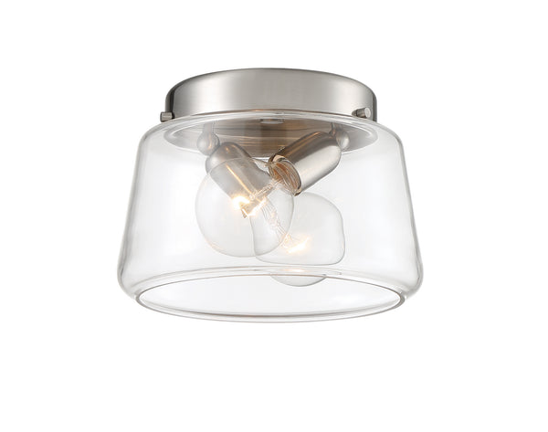 Designers Fountain - 96221-SP - Two Light Flushmount - Riley - Satin Platinum