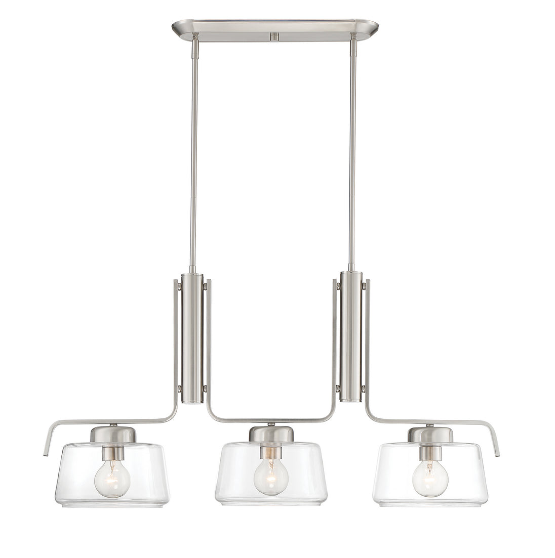 Designers Fountain - 96238-SP - Three Light Island Pendant - Riley - Satin Platinum