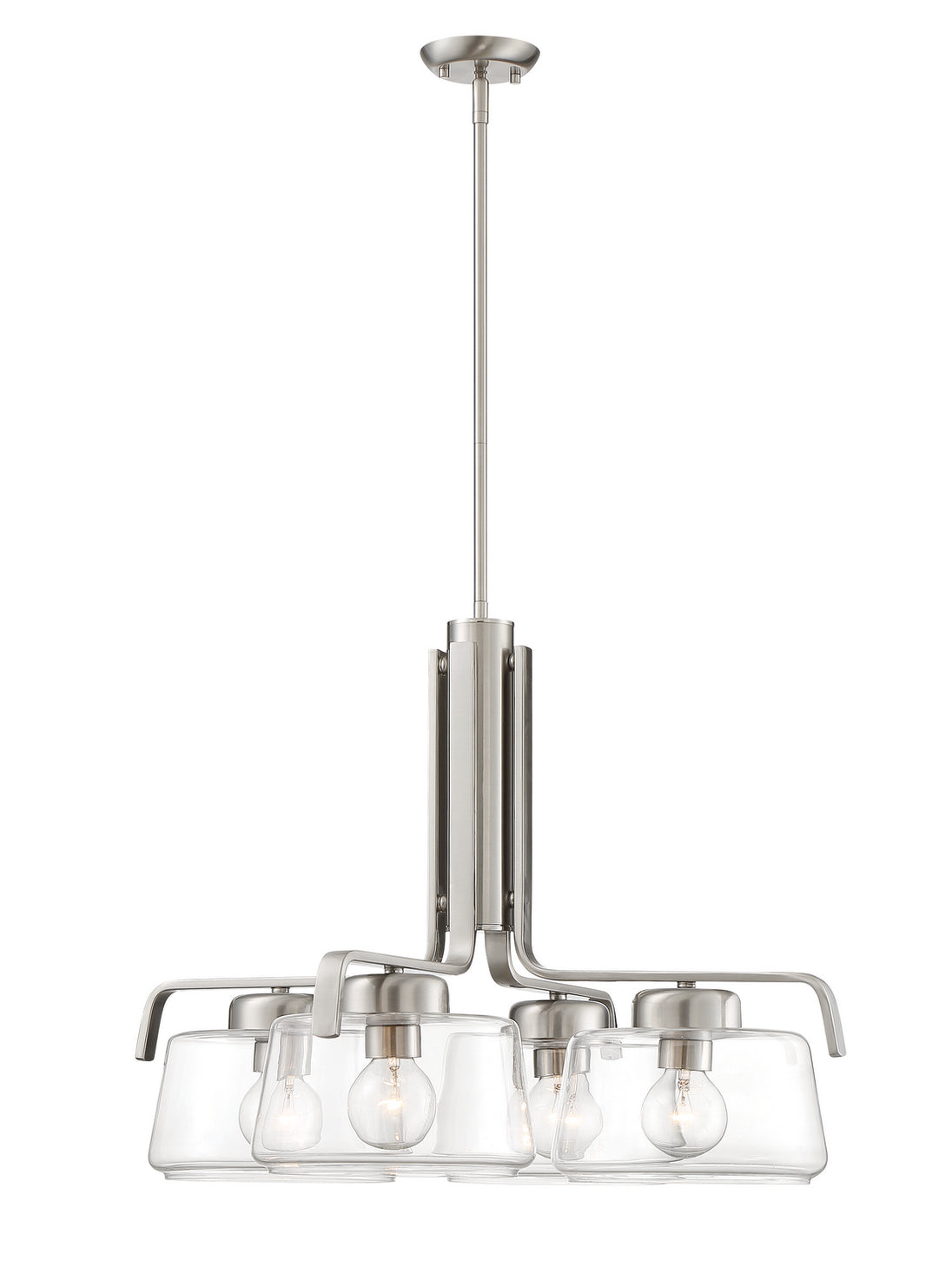 Designers Fountain - 96284-SP - Four Light Chandelier - Riley - Satin Platinum