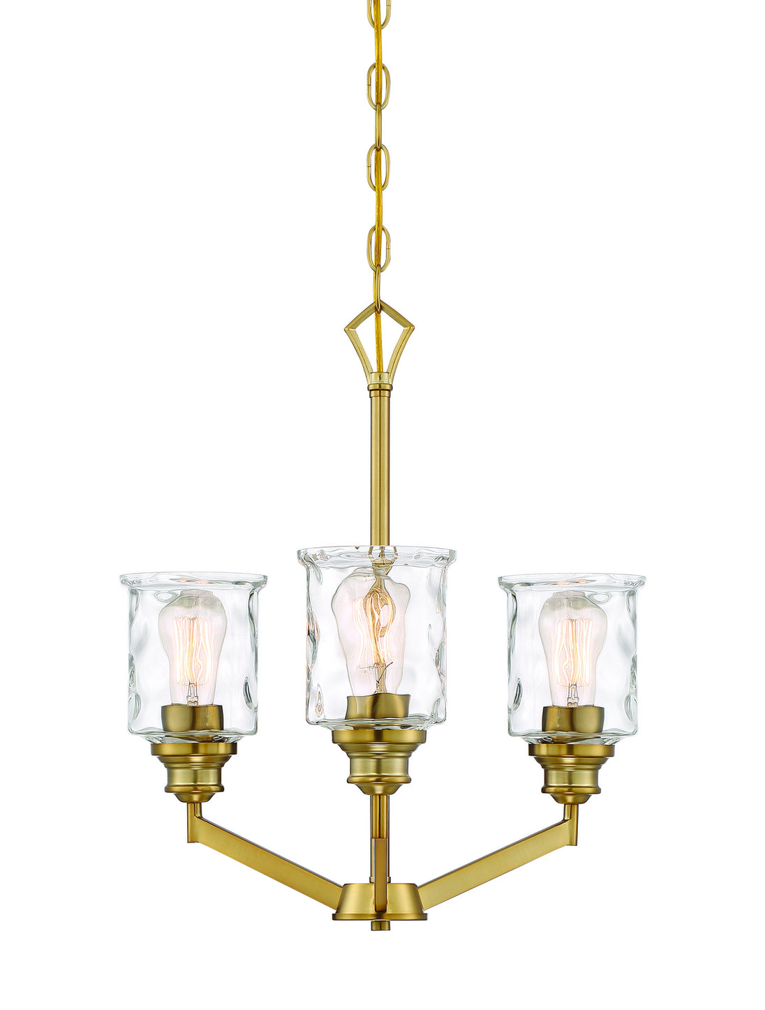 Designers Fountain - 96383-BG - Three Light Chandelier - Drake - Brushed Gold