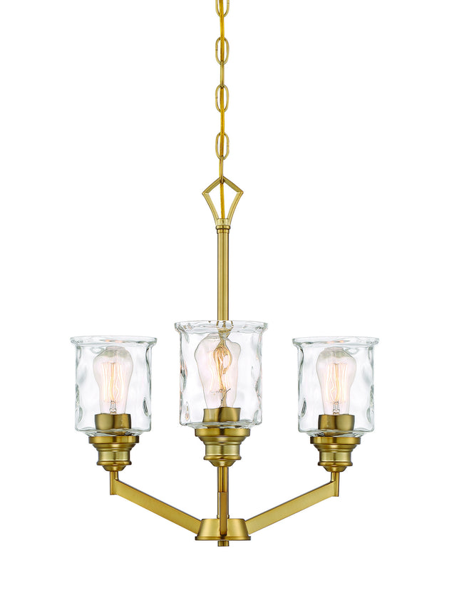 Designers Fountain - 96383-BG - Three Light Chandelier - Drake - Brushed Gold