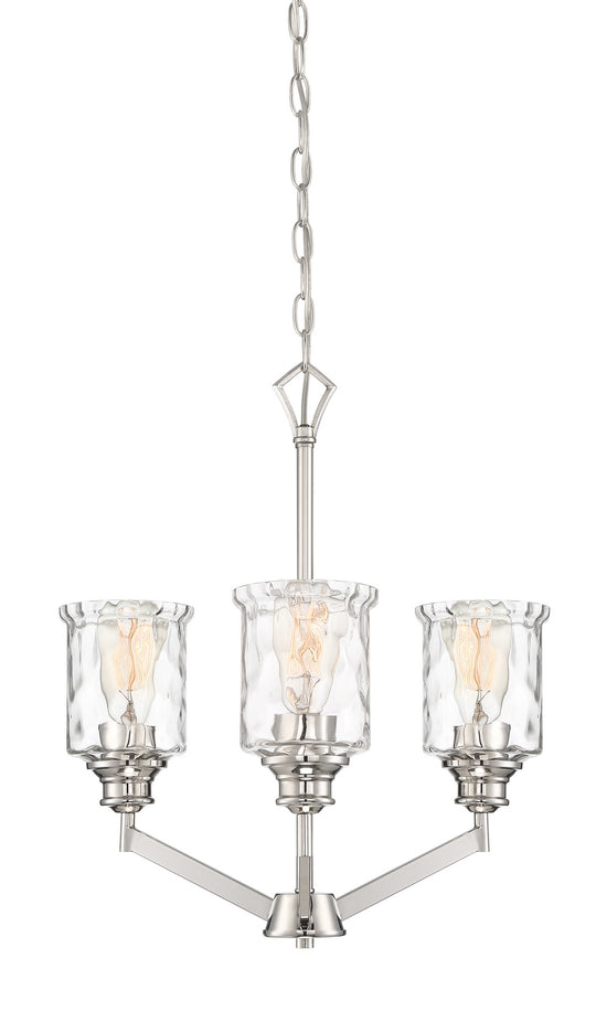 Designers Fountain - 96383-PN - Three Light Chandelier - Drake - Polished Nickel