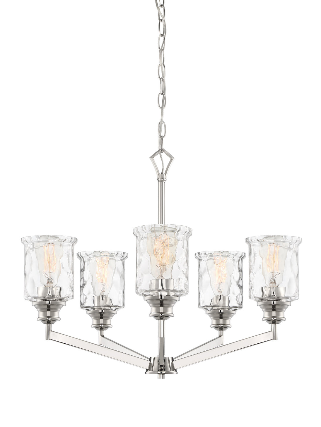 Designers Fountain - 96385-PN - Five Light Chandelier - Drake - Polished Nickel