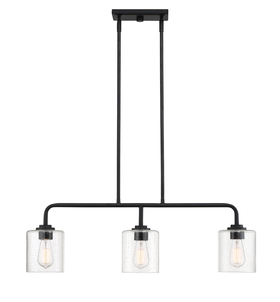 Designers Fountain - 96438-MB - Three Light Island Pendant - Logan - Matte Black