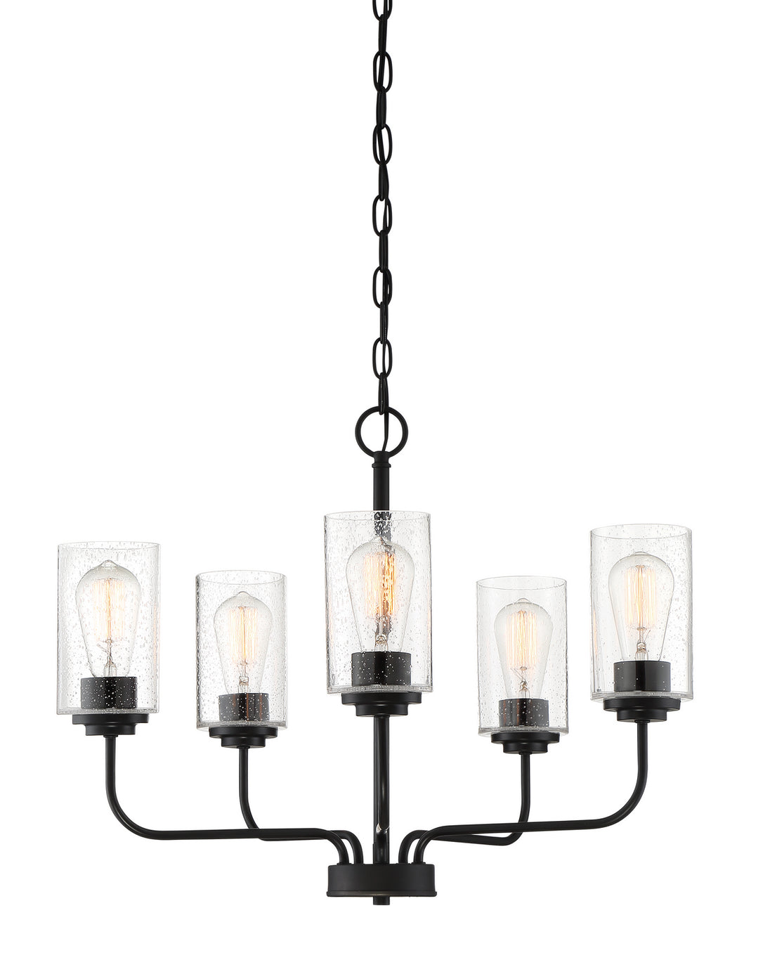 Designers Fountain - 96485-MB - Five Light Chandelier - Logan - Matte Black