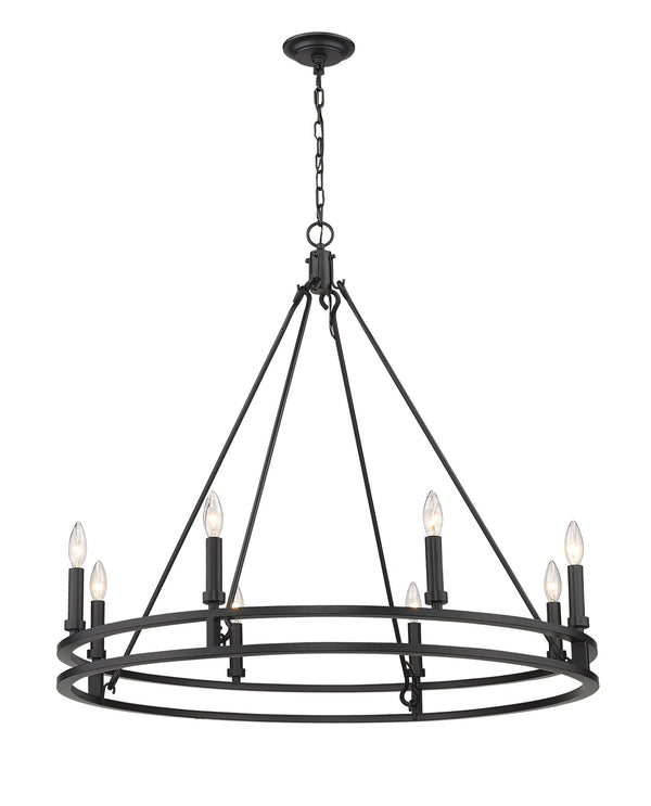 Z-Lite - 4005-8MB - Eight Light Chandelier - Dennison - Matte Black