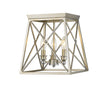 Z-Lite - 447F11-AS - Three Light Flush Mount - Trestle - Antique Silver