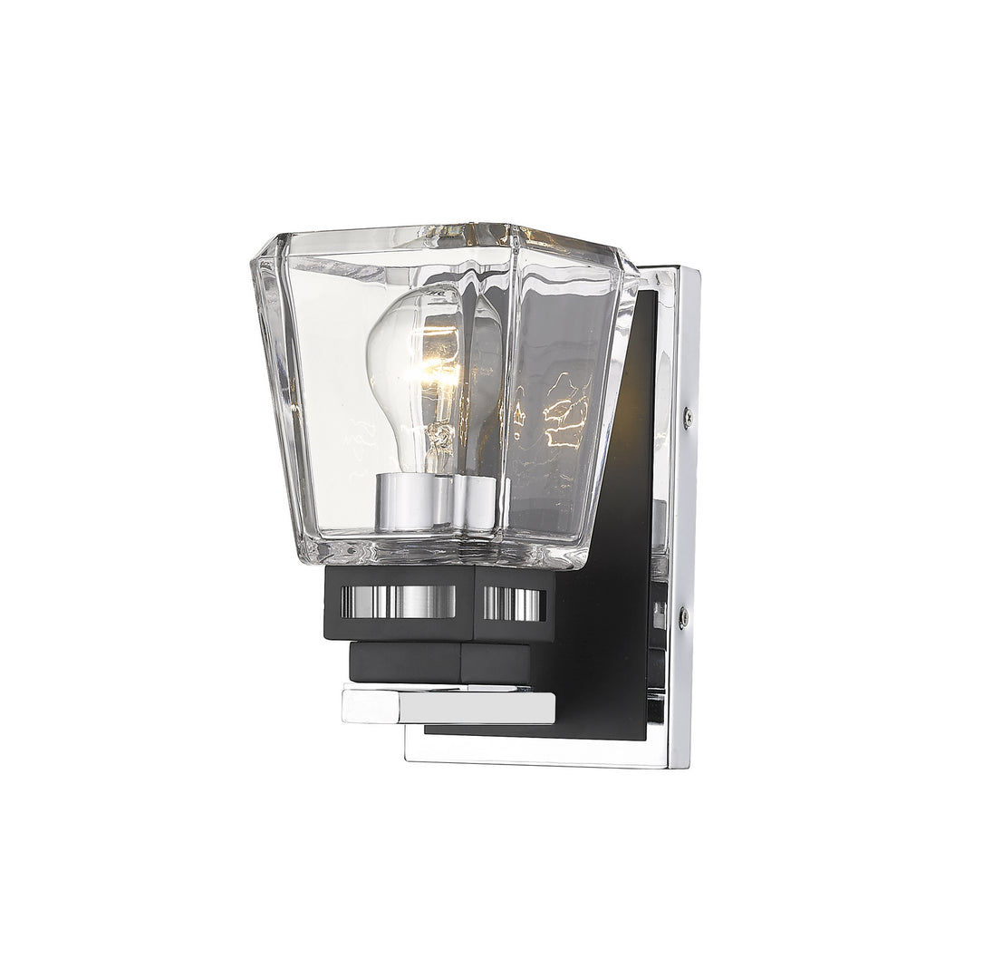 Z-Lite - 474-1S-CH-MB - One Light Wall Sconce - Jackson - Chrome / Matte Black