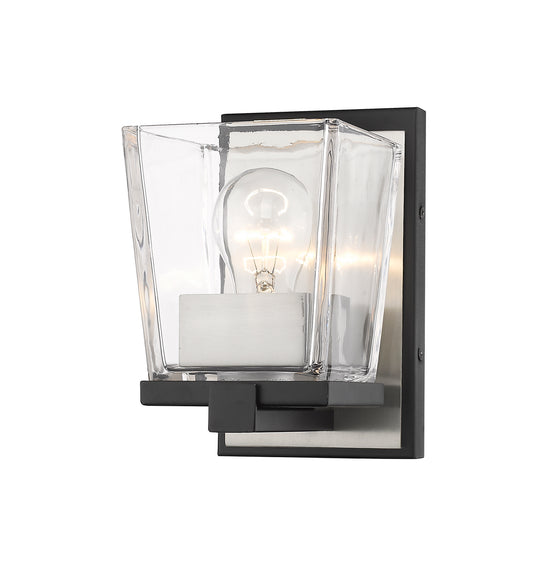 Z-Lite - 475-1S-MB-BN - One Light Wall Sconce - Bleeker Street - Matte Black / Brushed Nickel