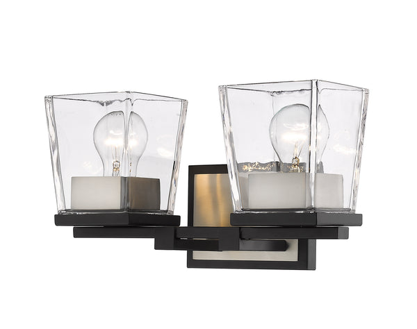 Z-Lite - 475-2V-MB-BN - Two Light Vanity - Bleeker Street - Matte Black / Brushed Nickel