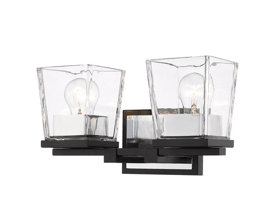 Z-Lite - 475-2V-MB-CH - Two Light Vanity - Bleeker Street - Matte Black / Chrome