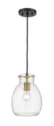 Z-Lite - 476MP-MB-OBR - One Light Pendant - Bella - Matte Black / Olde Brass