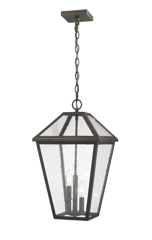 Z-Lite - 579CHXL-ORB - Three Light Outdoor Chain Mount - Talbot - Oil Rubbed Bronze