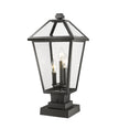 Z-Lite - 579PHBS-SQPM-BK - Three Light Outdoor Pier Mount - Talbot - Black