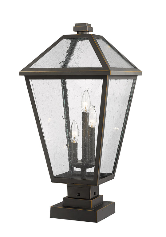 Z-Lite - 579PHXLS-SQPM-ORB - Three Light Outdoor Pier Mount - Talbot - Oil Rubbed Bronze