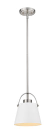 Z-Lite - 726MP-MW+BN - One Light Pendant - Z-Studio - Matte White / Brushed Nickel