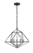 Z-Lite - 918-18MB-CH - Five Light Chandelier - Geo - Matte Black / Chrome