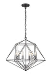 Z-Lite - 918-22MB-CH - Six Light Chandelier - Geo - Matte Black / Chrome