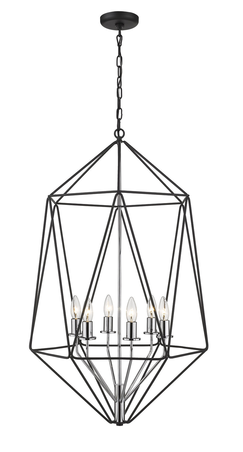 Z-Lite - 918-35MB-CH - Six Light Chandelier - Geo - Matte Black / Chrome