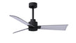 Alessandra 42" Matte Black Brushed Nickel Blade Finish
