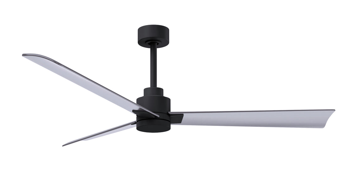 Alessandra 56" Matte Black Brushed Nickel Blade Finish