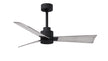 Alessandra 42" Matte Black Barn Wood Tone Blade Finish