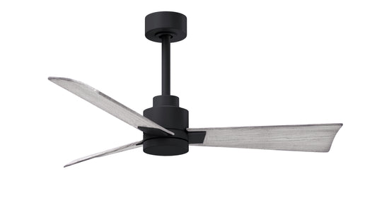 Alessandra 42" Matte Black Barn Wood Tone Blade Finish