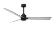 Alessandra 56" Matte Black Barn Wood Tone Blade Finish