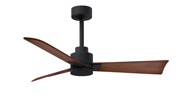 Alessandra 42" Matte Black Walnut Tone Blade Finish